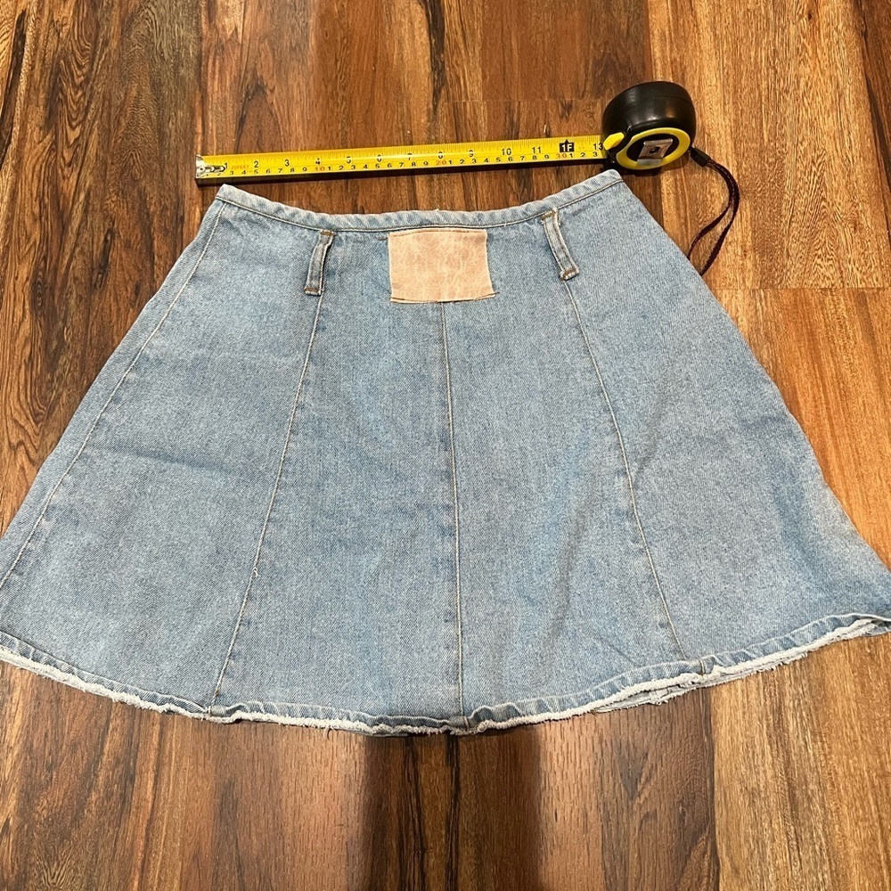 Be Bop Light Blue Denim Shorts Vintage 13 inches Skirt Perfect Fall Y2K Denim - Picture 3 of 4